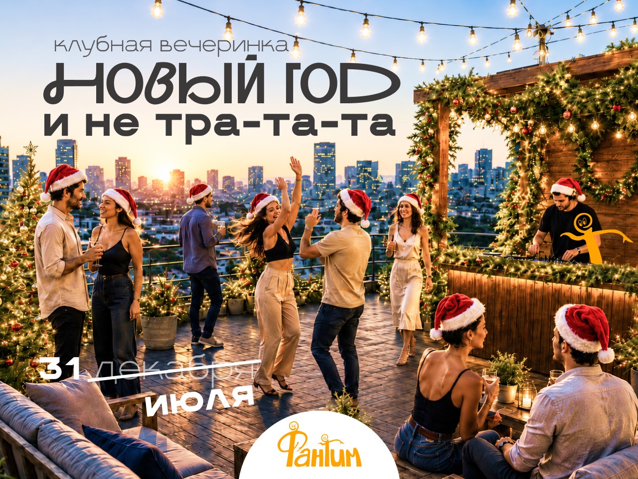 Новый год и не тра-та-та! Клубная вечеринка на веранде