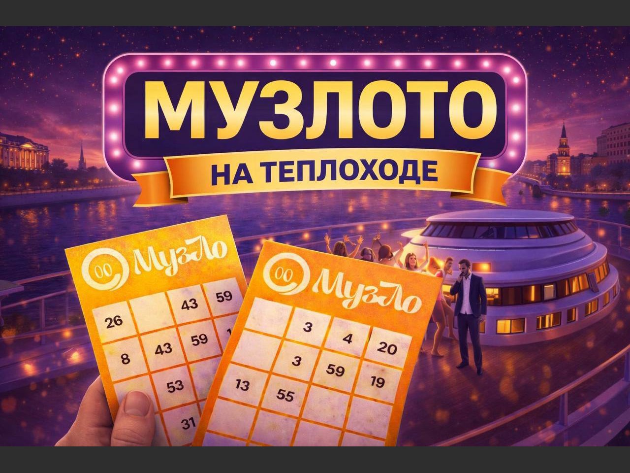 Музыкальное лото на теплоходе